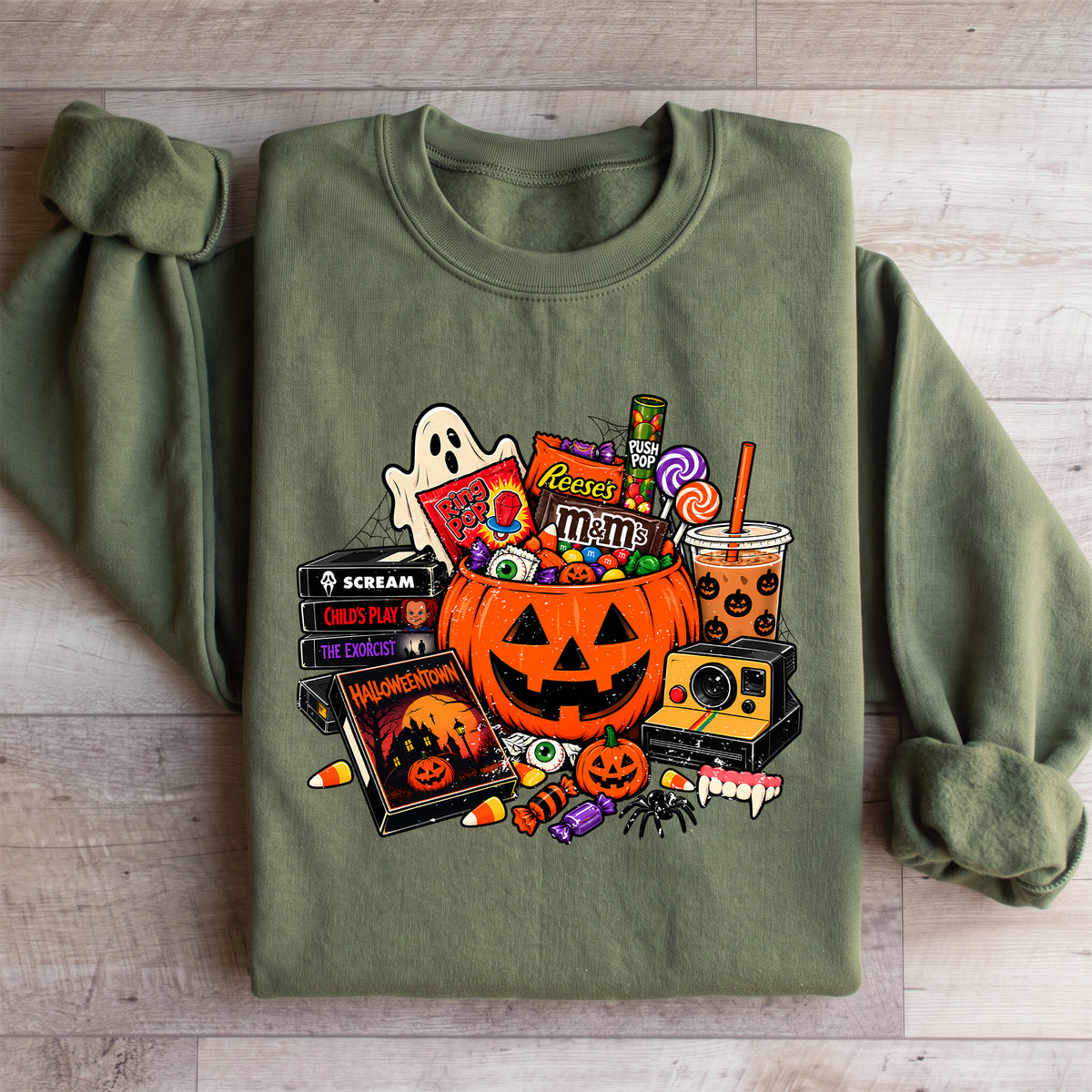 Sudadera retro de Halloween para pedir dulces