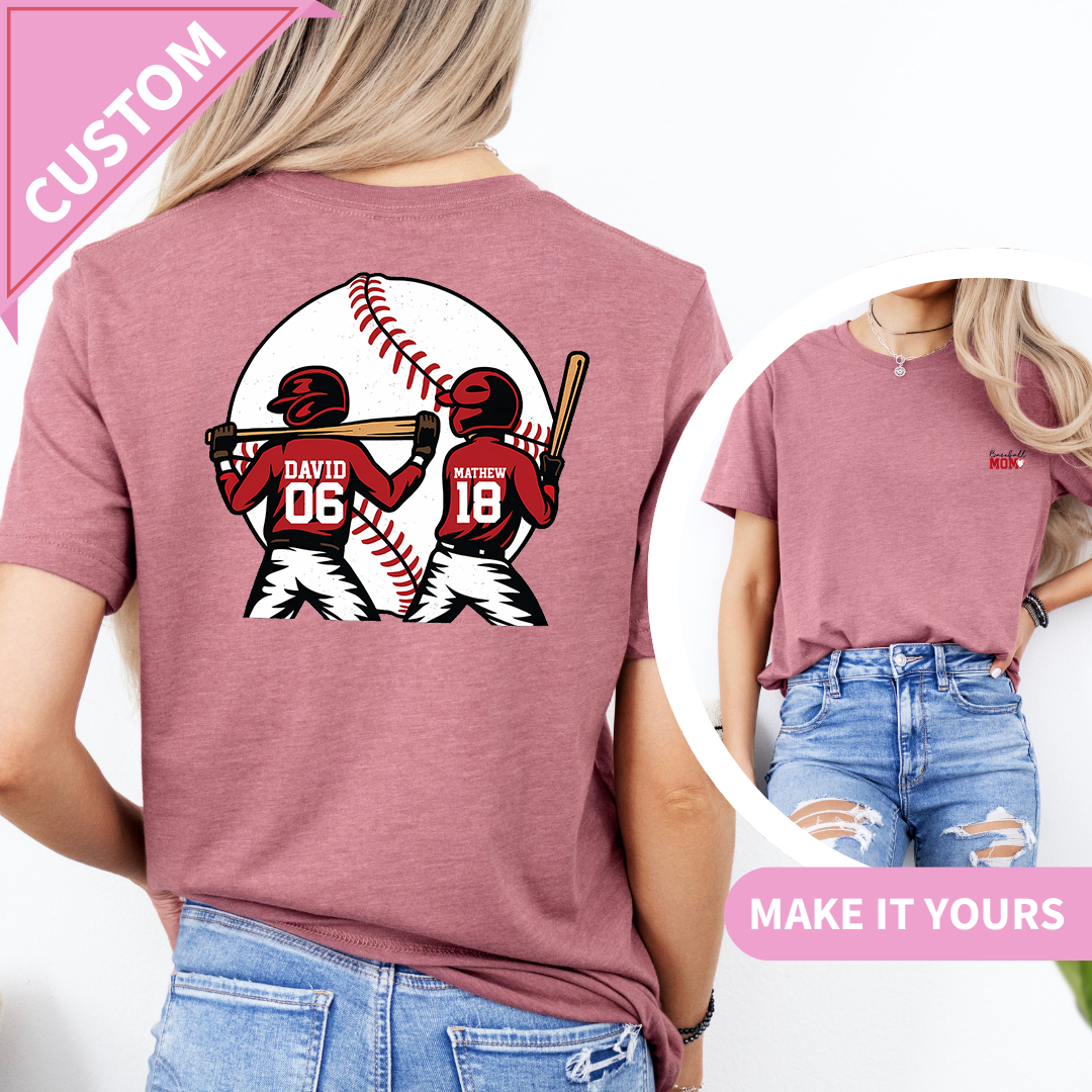 Custom Game Day Baseball Family Support Tee