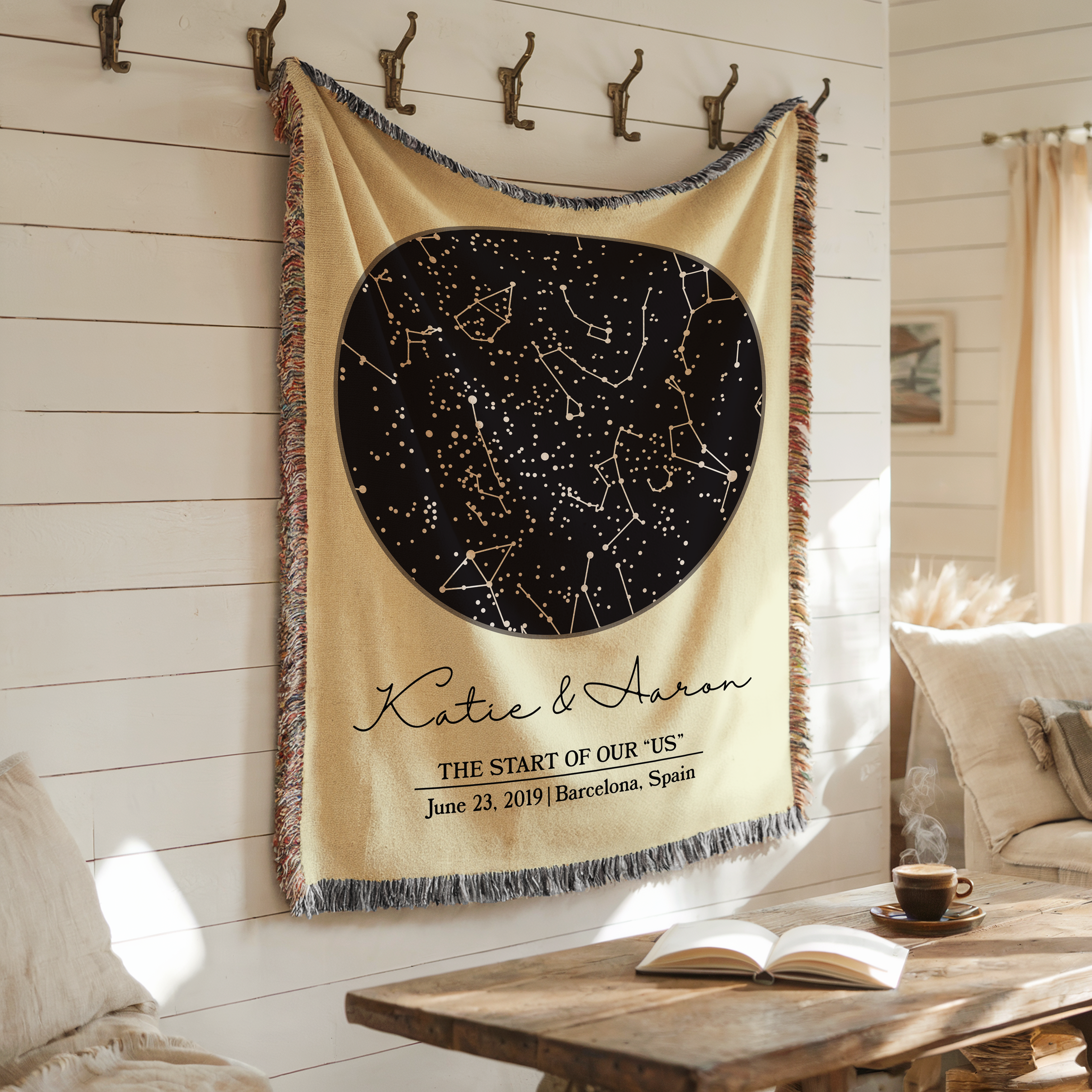 Custom Star Map Night Sky Gift Blanket