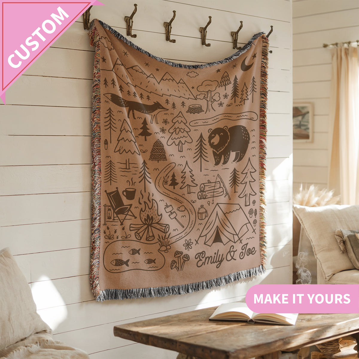 Couverture de camping tissée personnalisée
