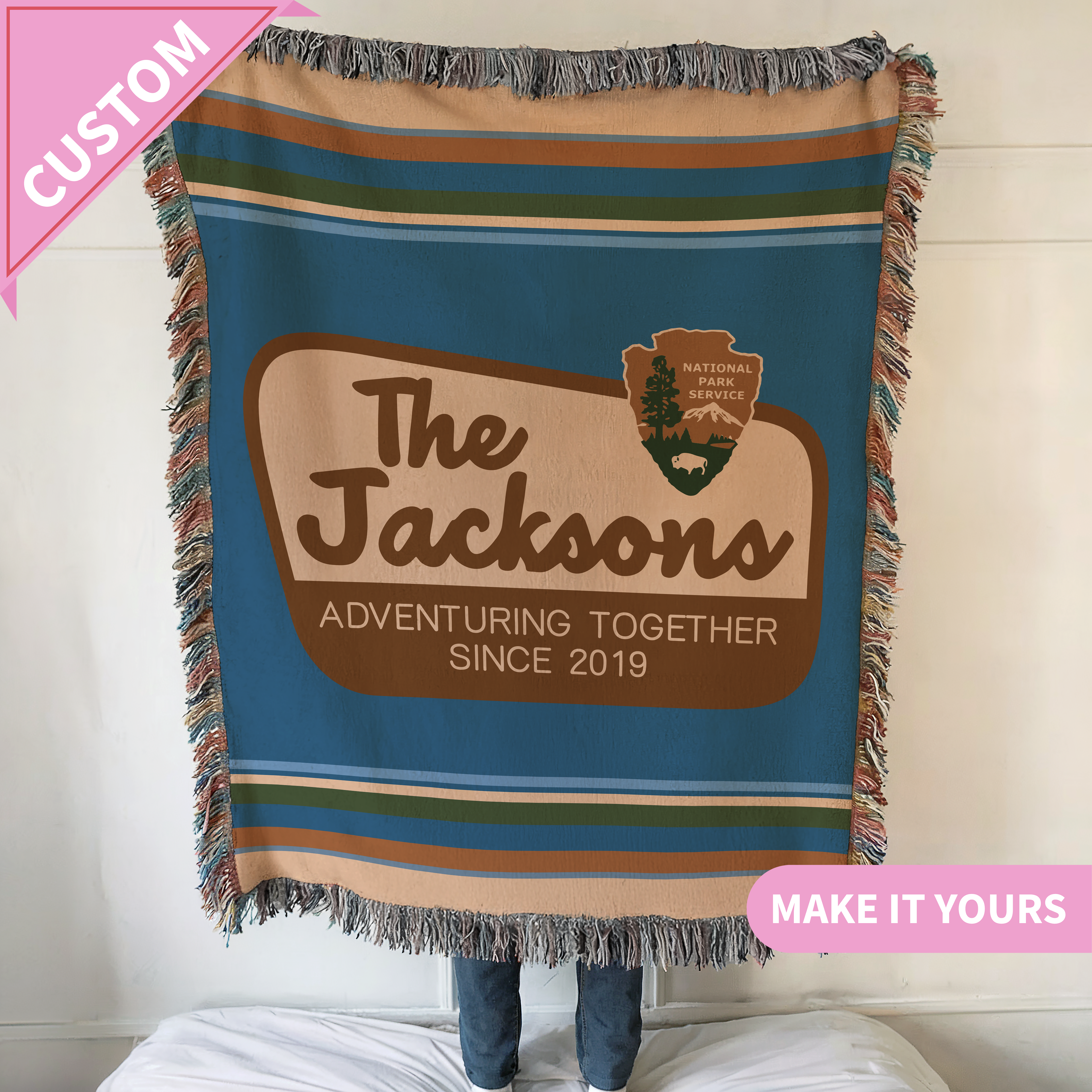 Personalized National Park Woven Blanket