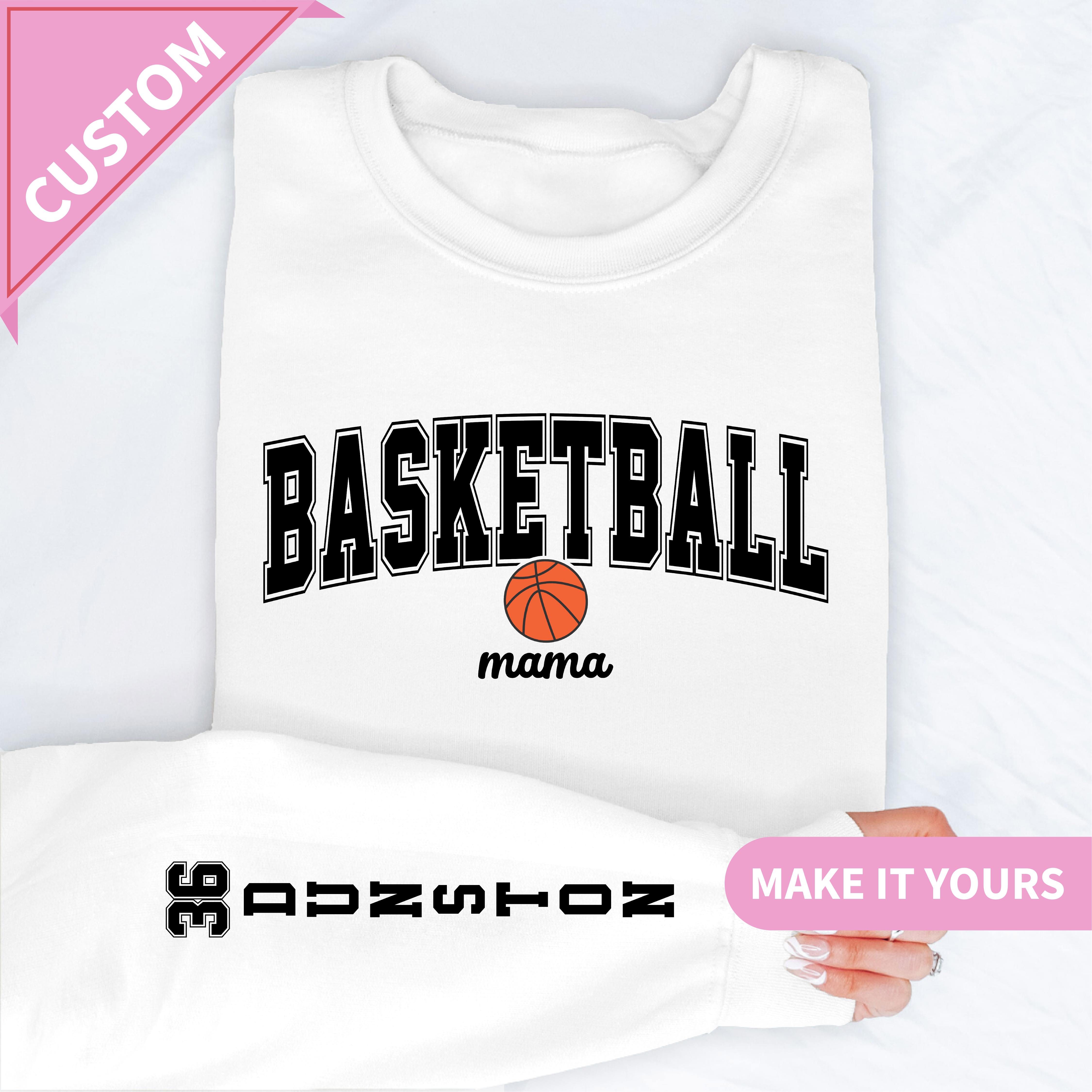 Custom Basketball Mama Sports Fan Gift Sweatshirt