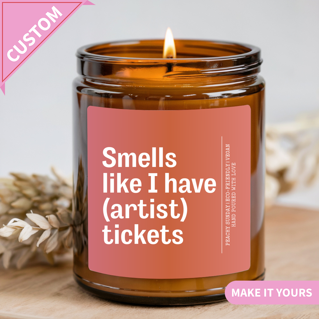 Personalized Concert Tickets Candle