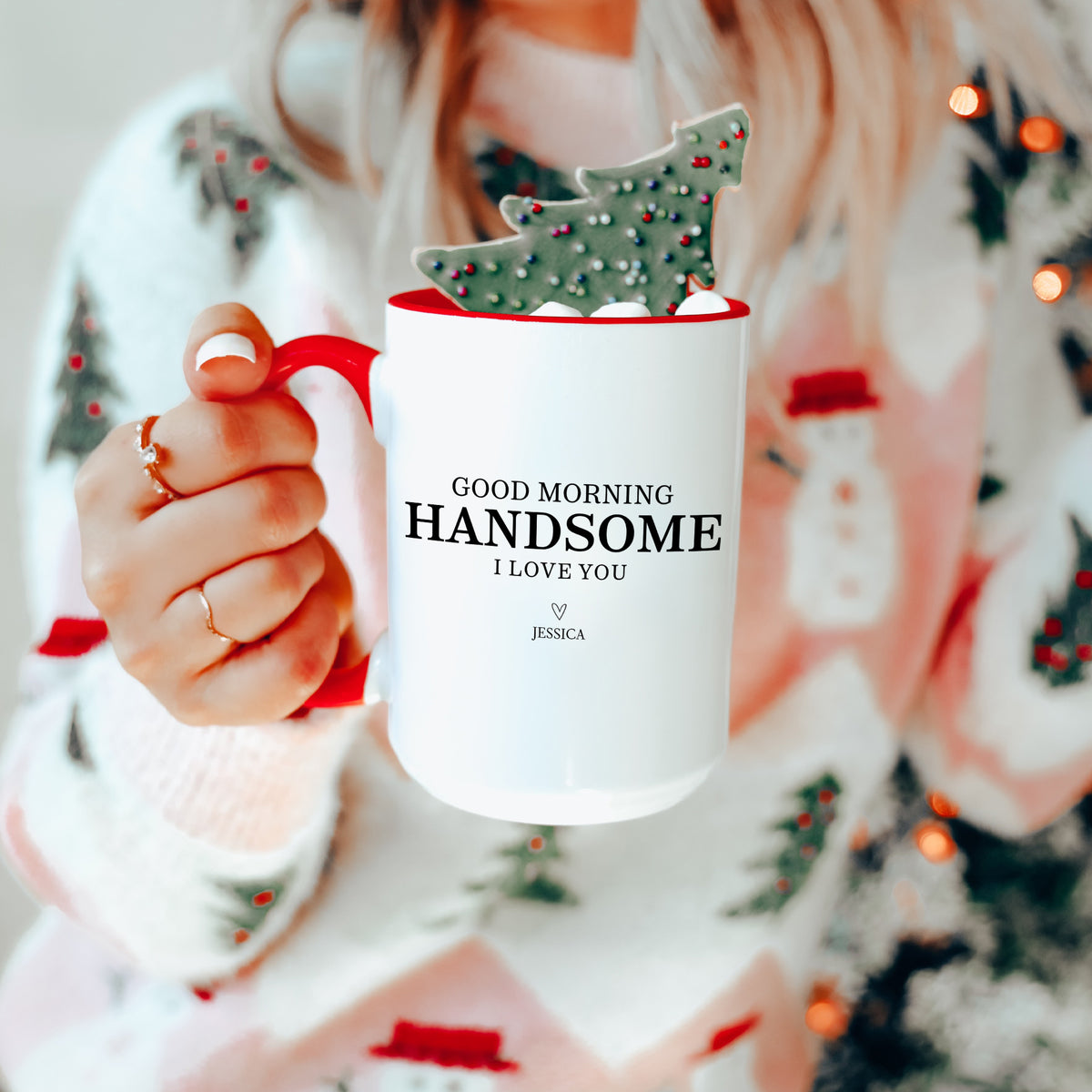 Mug personnalisé « Bonjour, beau gosse »