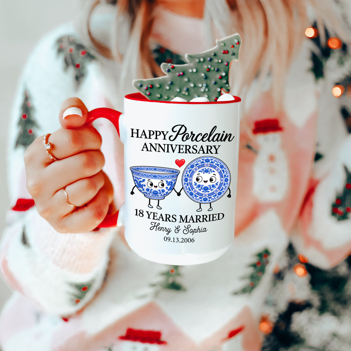 Personalized 18th Wedding Anniversary Mug