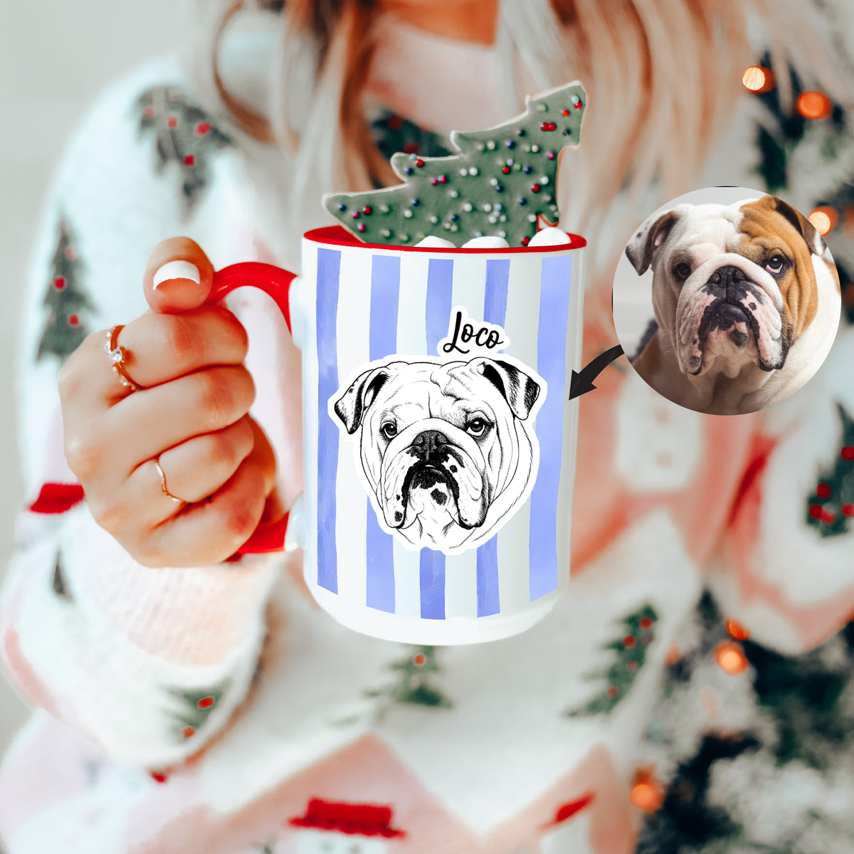 Taza personalizada con retrato de mascota
