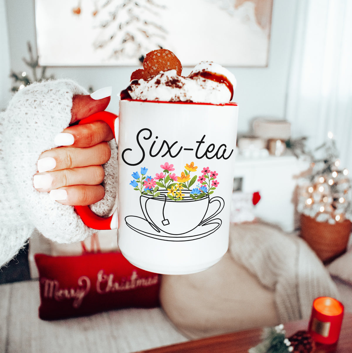 Floral Sixty 60th Birthday Mug