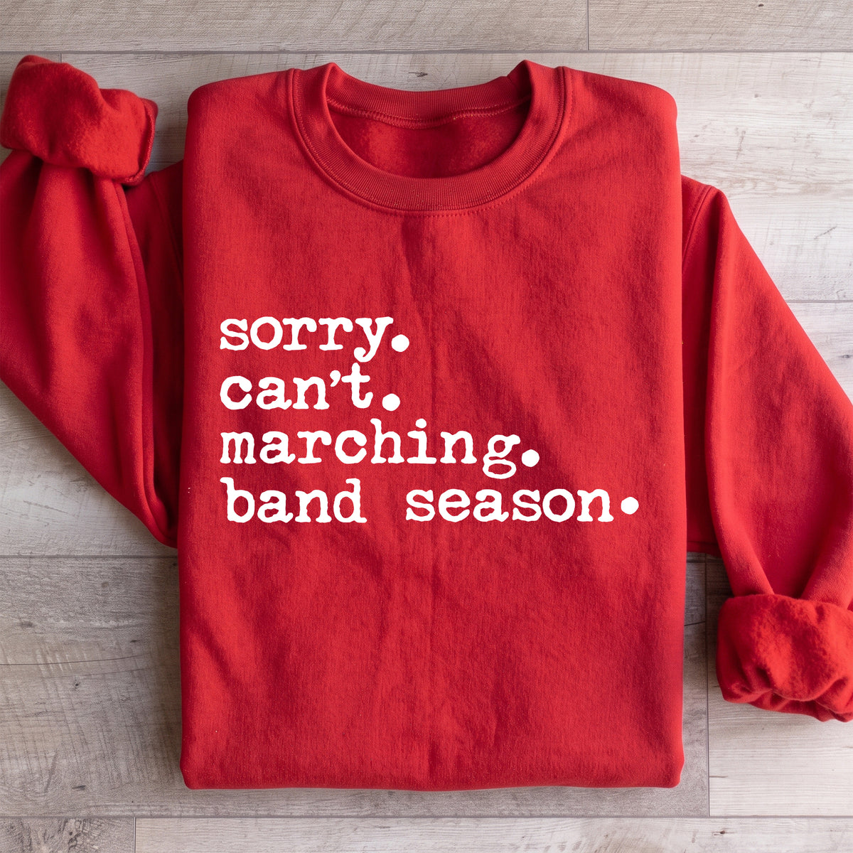Sorry Can't Marching Band Season Band Mom Cozy Fleece Sweatshirt