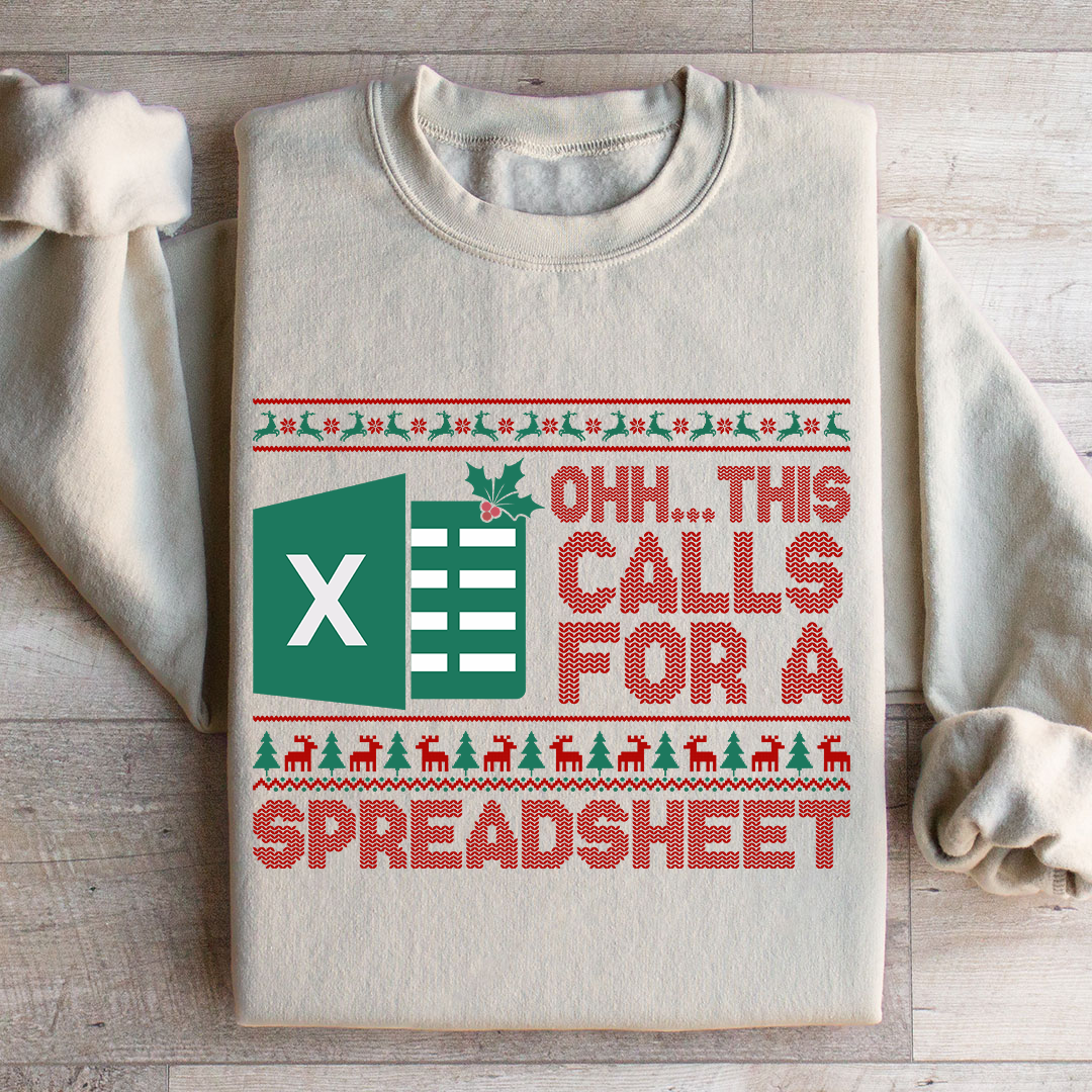 Ohh This Calls For A Spreadsheet Christmas Ugly Sweatshirt