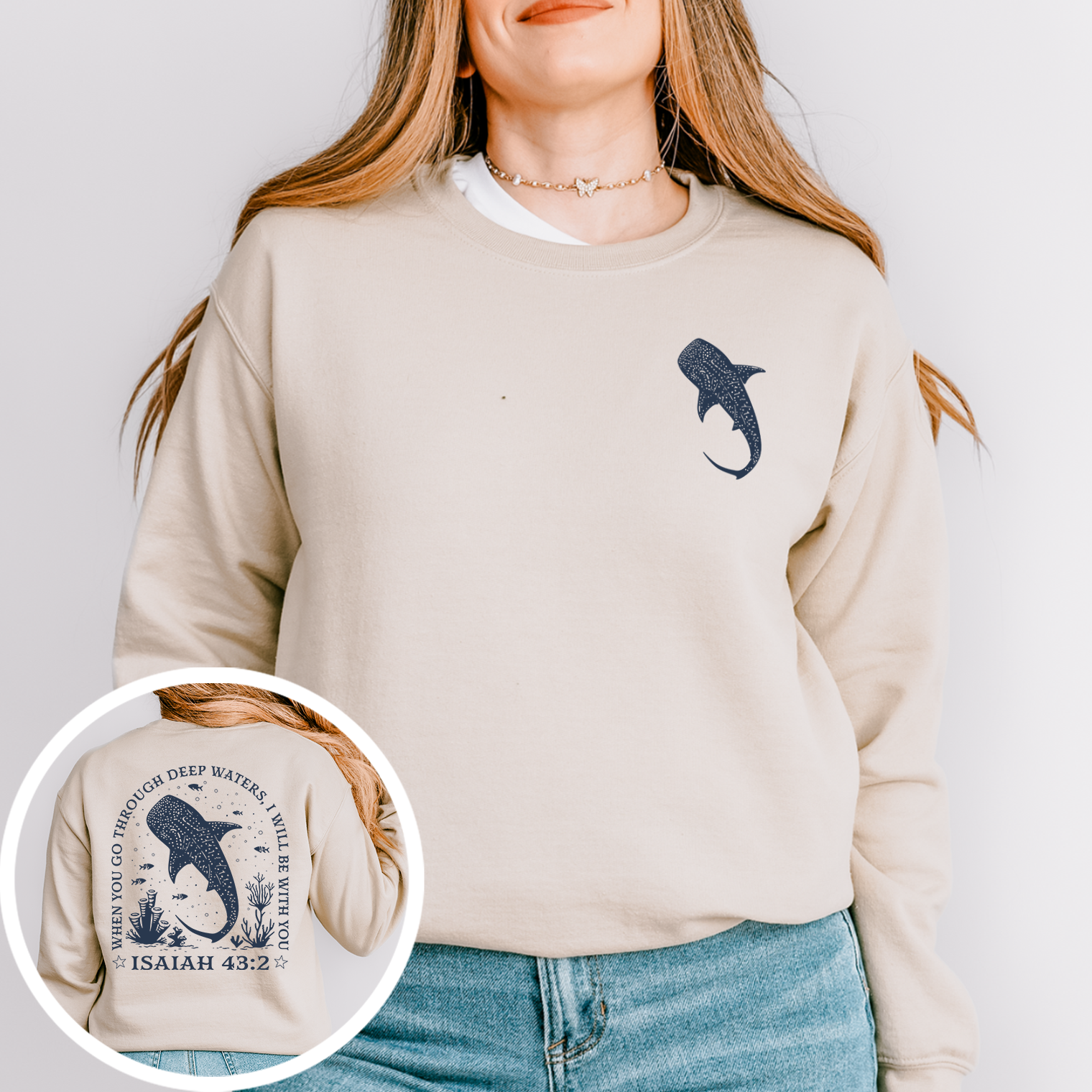 Christian Whale Shark Bible Verse Sweatshirt
