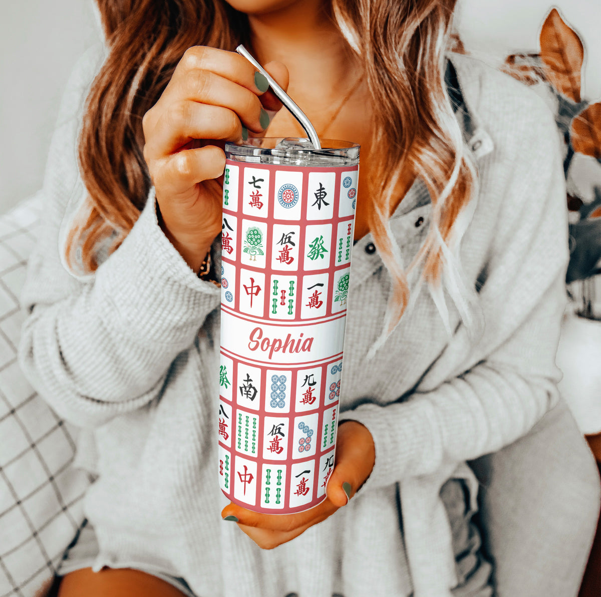 Personalisierter Mahjong-Becher mit Namen