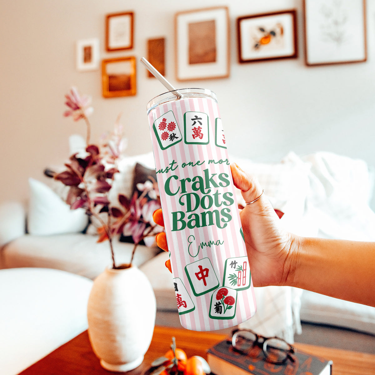 Personalisierter Mahjong-Becher mit Namen