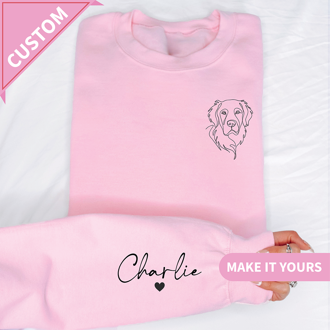 Personalized Pet Portrait Line Art Sweatshirt
