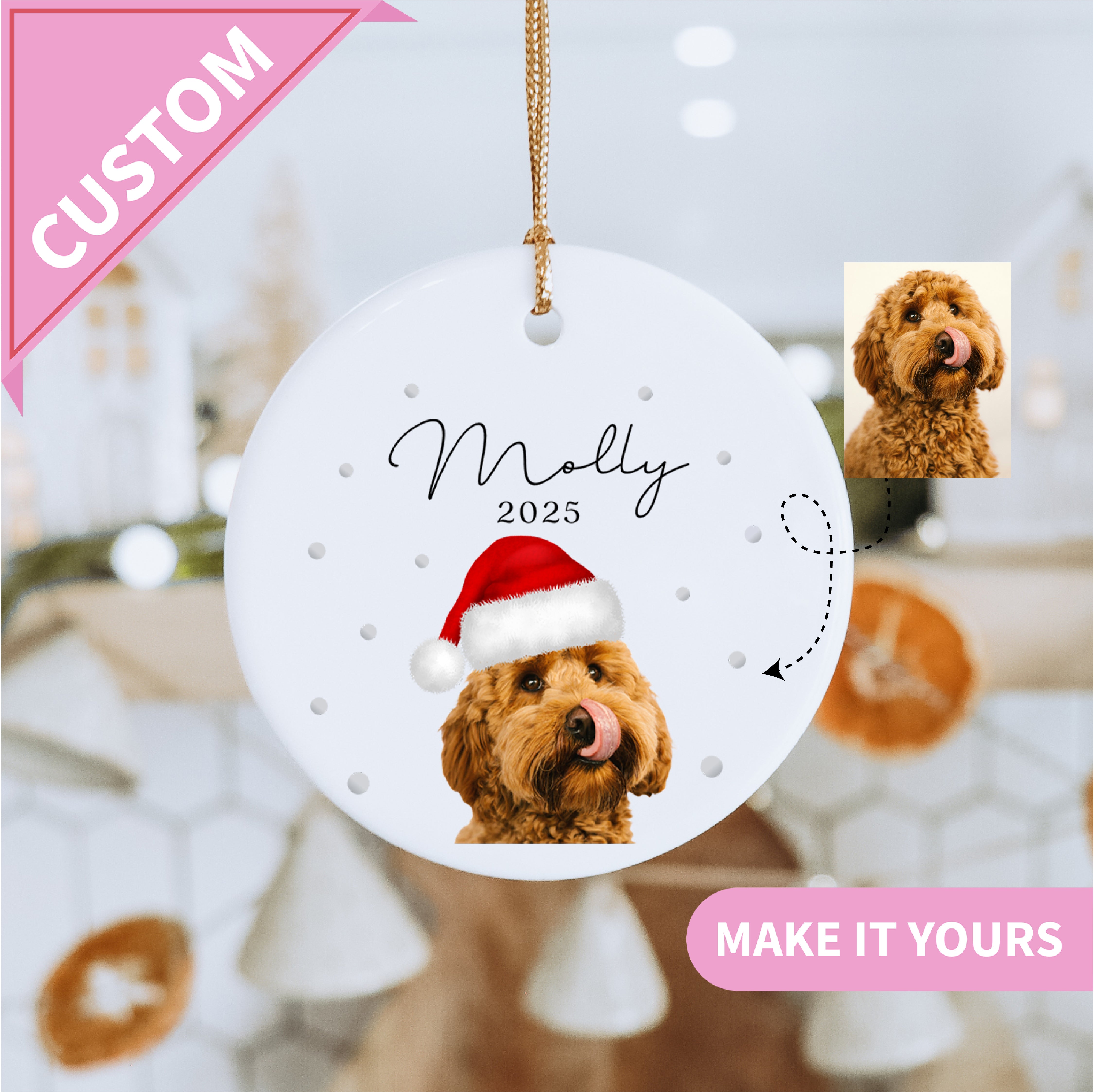 Personalized Dog Photo Ornament