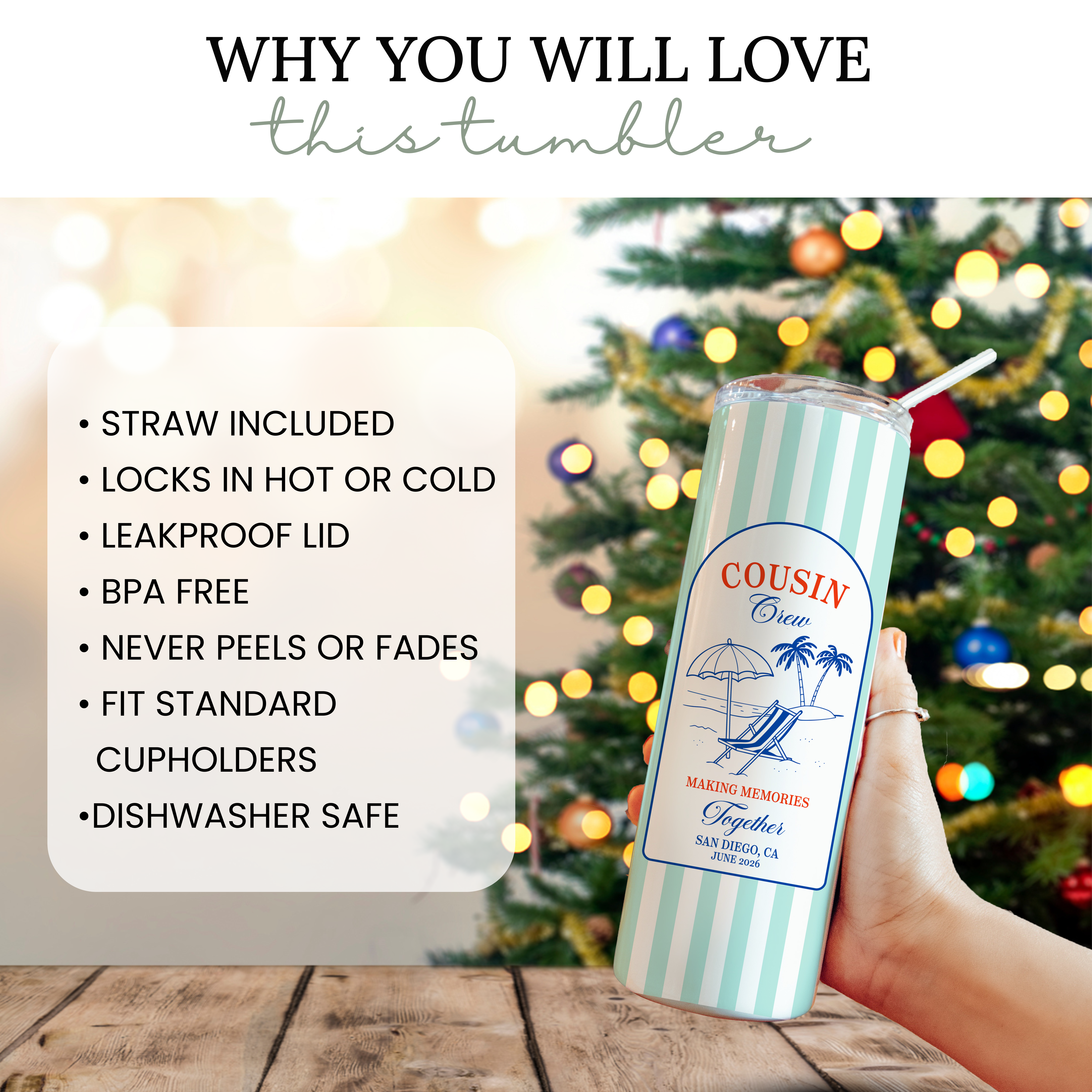Personalized Cousin Crew Tumbler