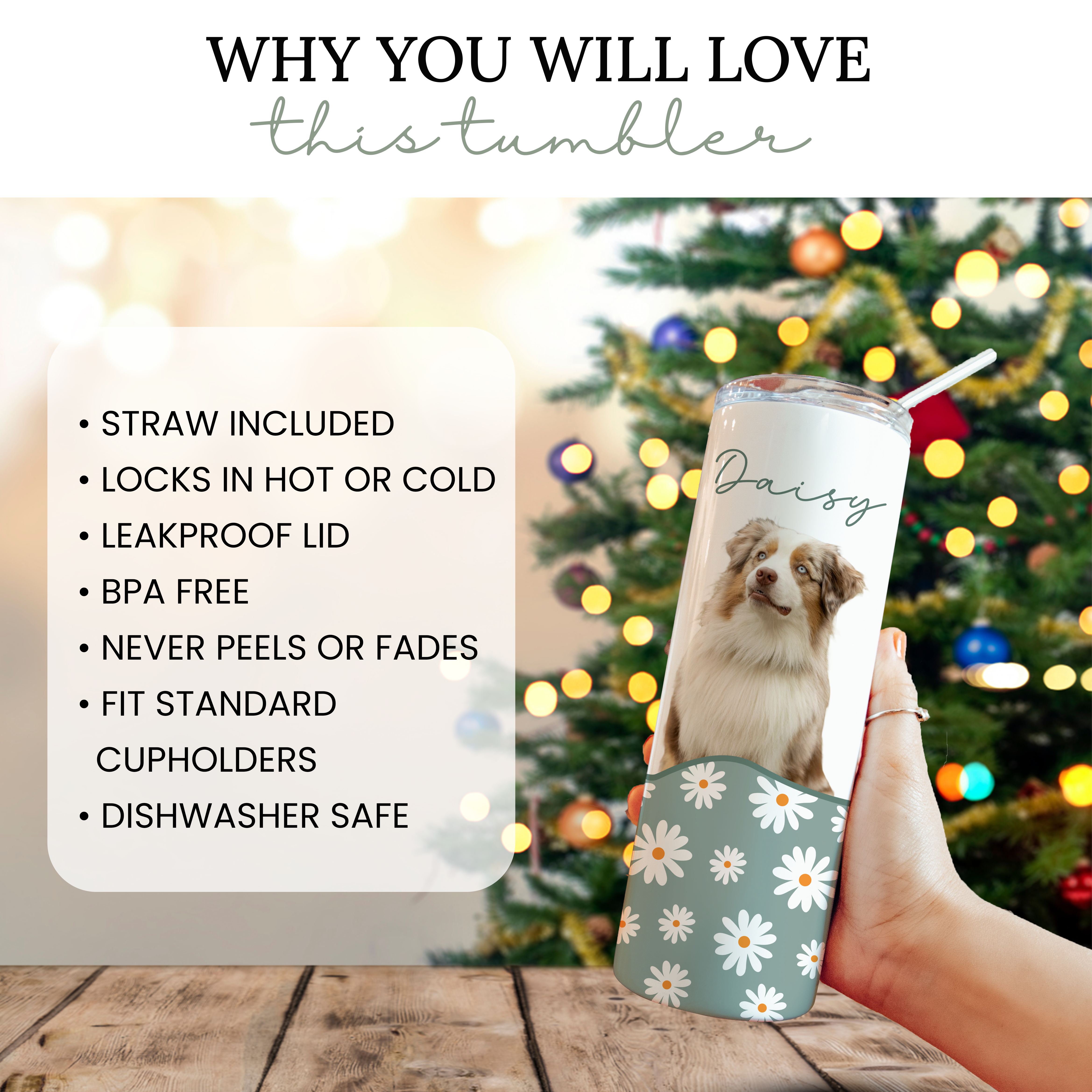 Personalized Dog Photo Tumbler