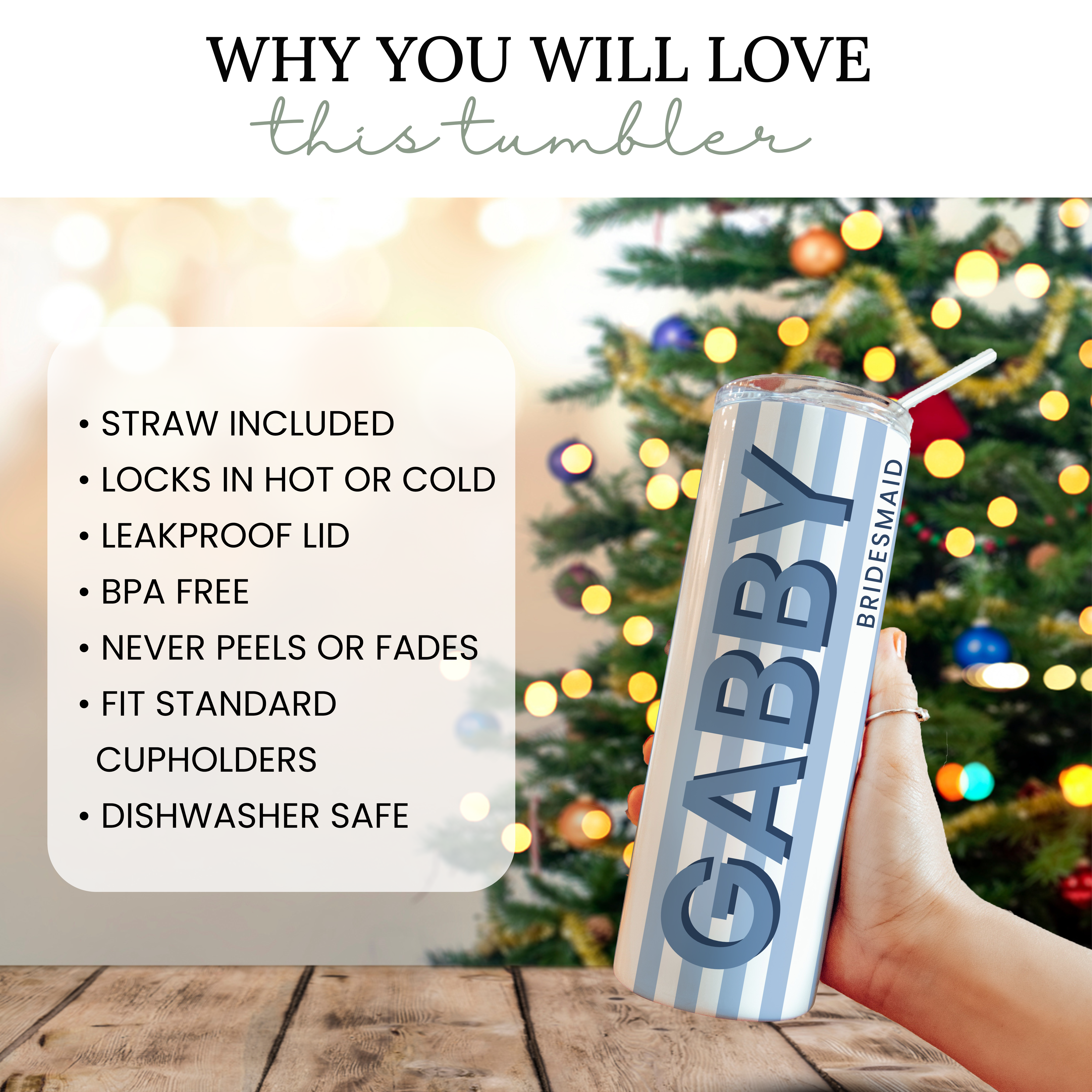 Personalized Bridesmaid Tumbler