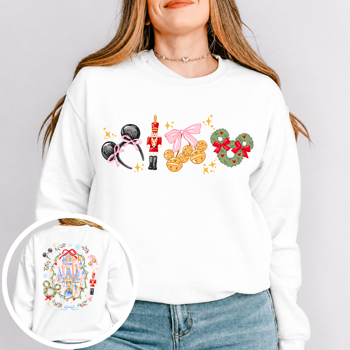 Sweat-shirt Château magique de Noël Disney