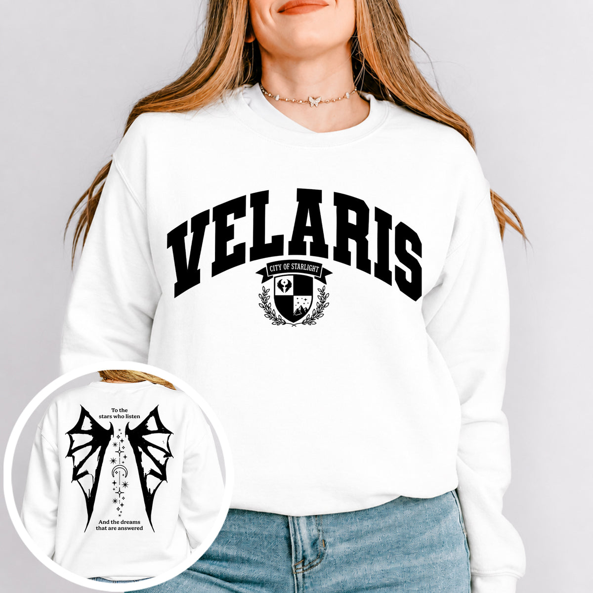 Sudadera Velaris, ciudad de luces estelares