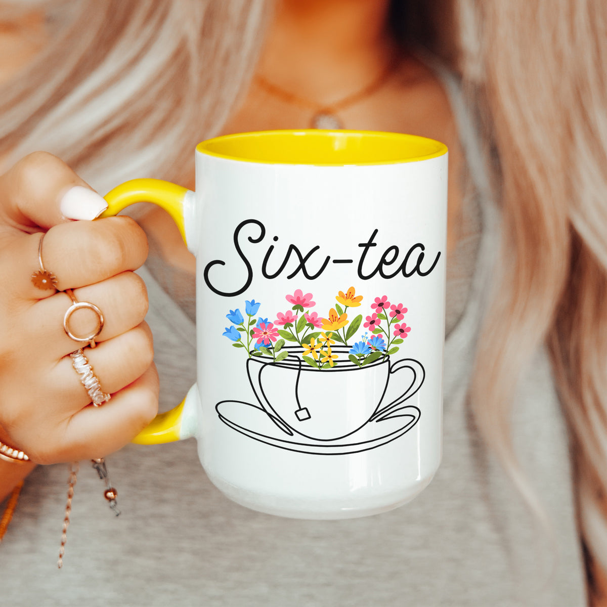 Floral Sixty 60th Birthday Mug