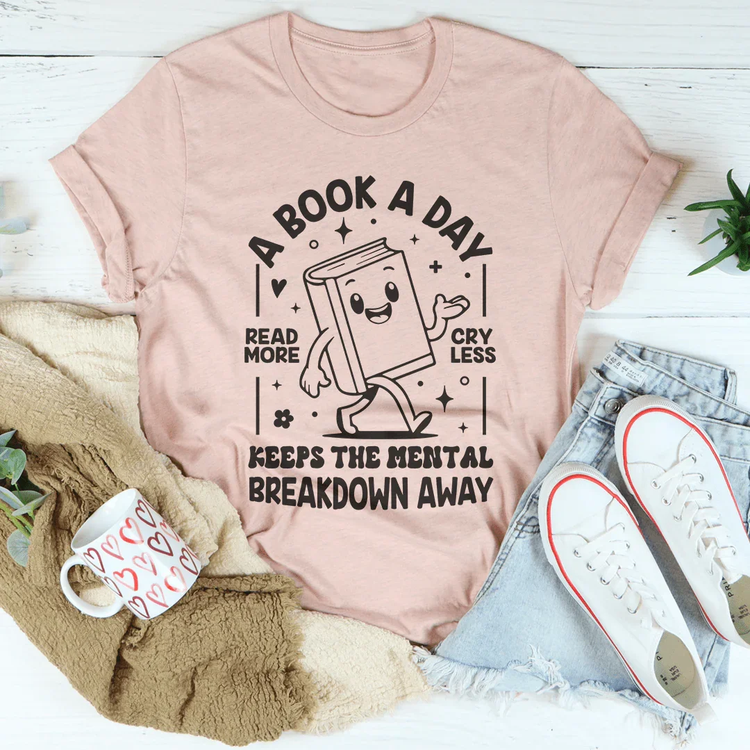 A Book A Day Tee Heather Prism Peach / S Peachy Sunday T-Shirt
