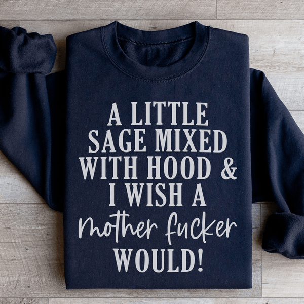 A Little Sage Mixed With Hood Sweatshirt Black / S Peachy Sunday T-Shirt