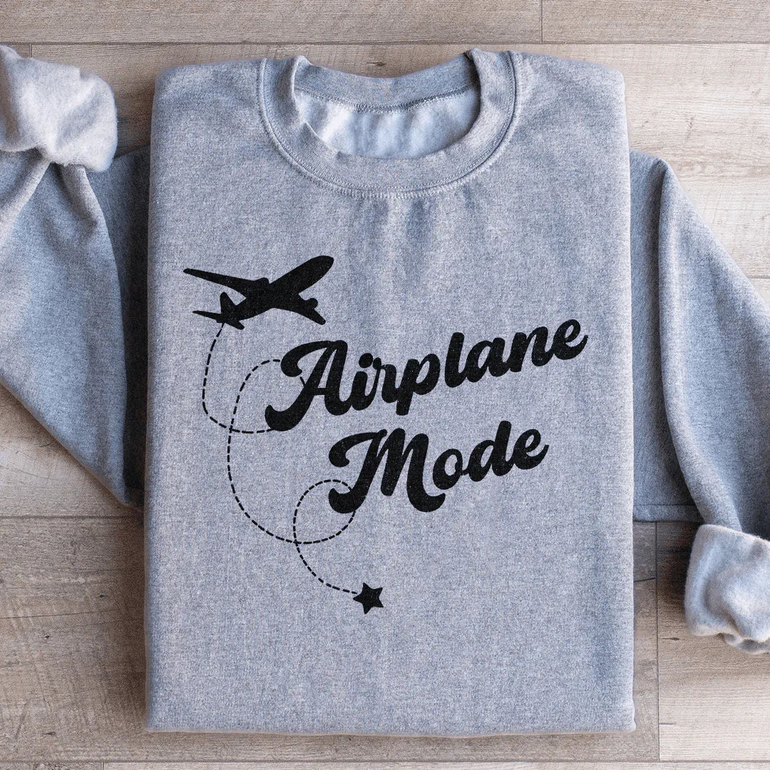Airplane Mode Sweatshirt Sport Grey / S Peachy Sunday T-Shirt
