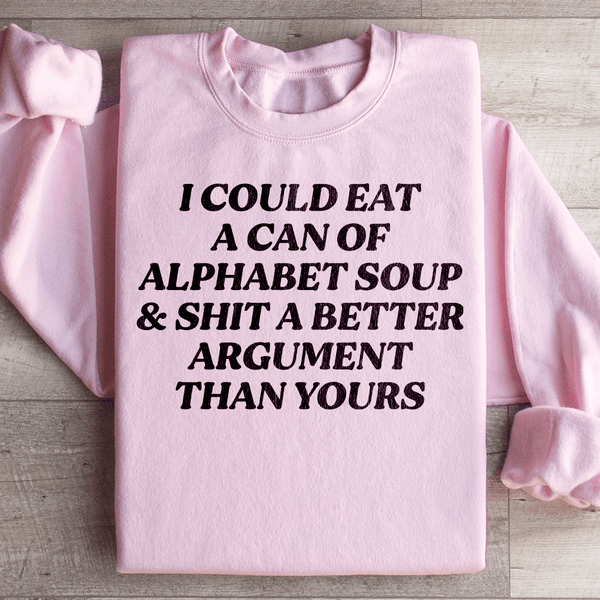 Alphabet Soup Sweatshirt Light Pink / S Peachy Sunday T-Shirt