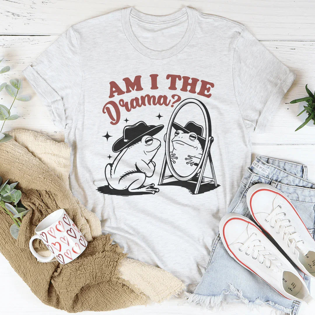 Am I The Drama Tee White / S Peachy Sunday T-Shirt