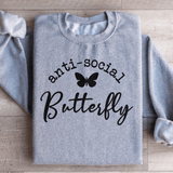 Anti Social Butterfly Sweatshirt Sport Grey / S Peachy Sunday T-Shirt