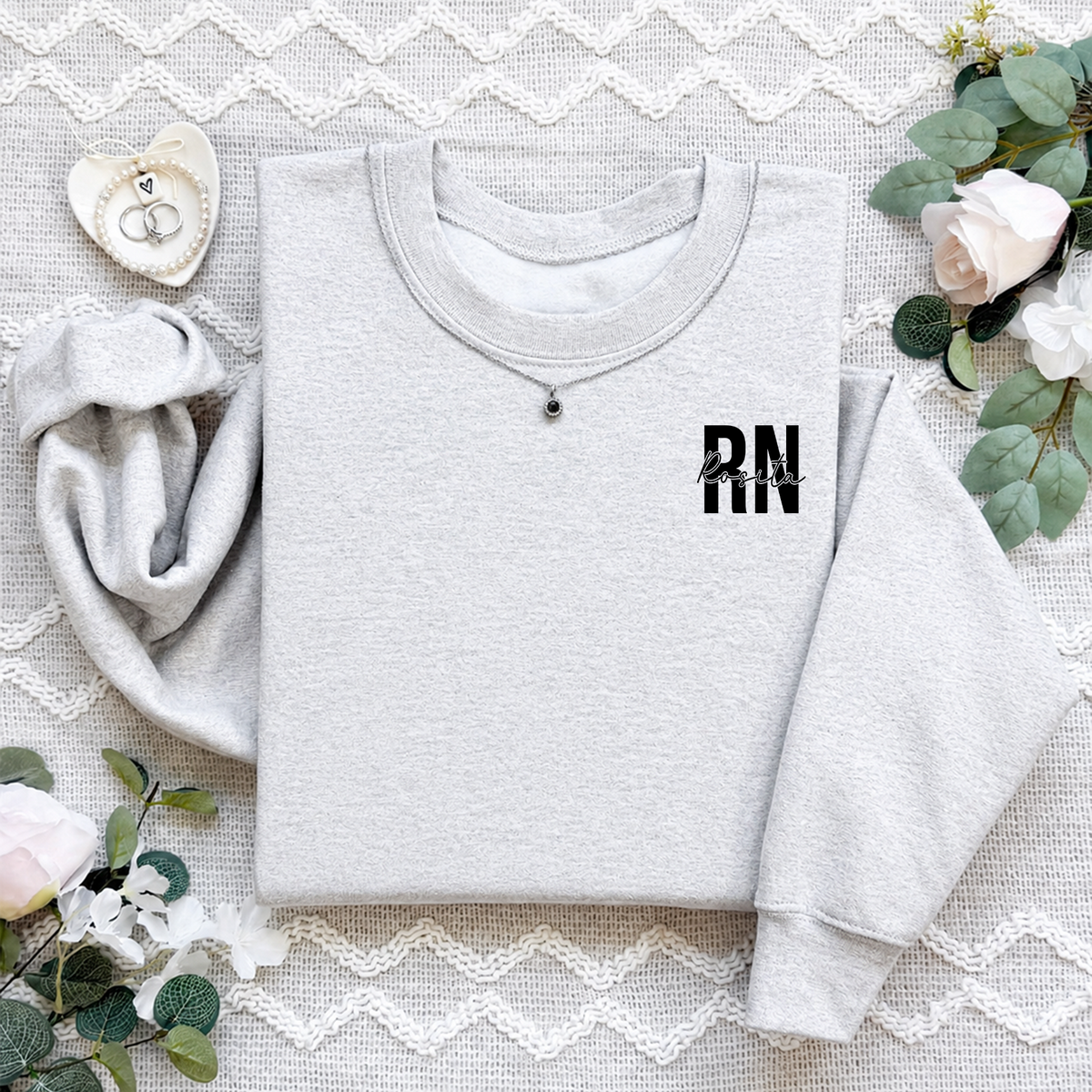 Personalisierter Registered Nurse Pullover mit Namen