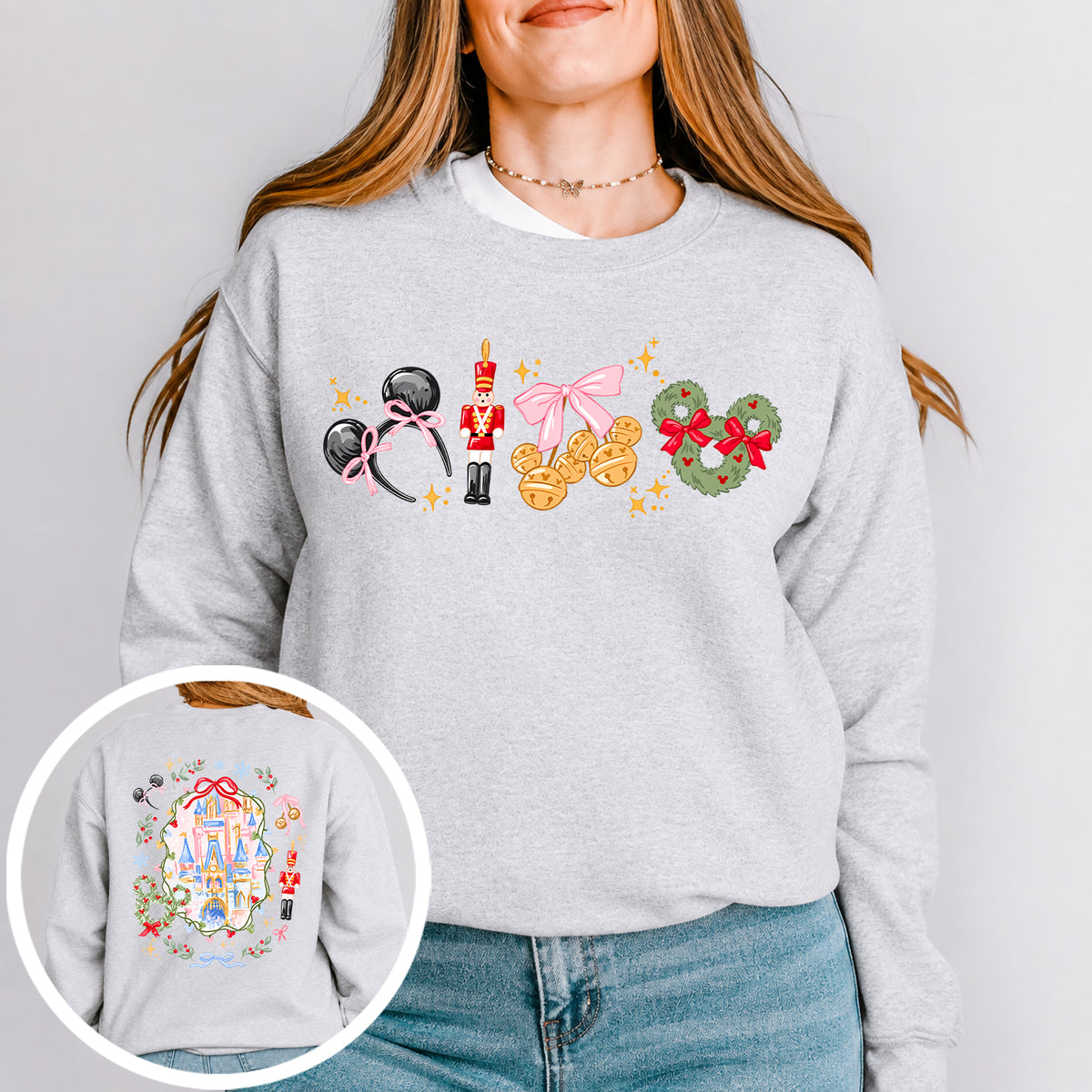 Sweat-shirt Château magique de Noël Disney