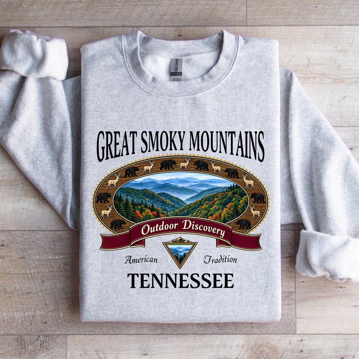 Sweat-shirt rétro des Great Smoky Mountains du Tennessee