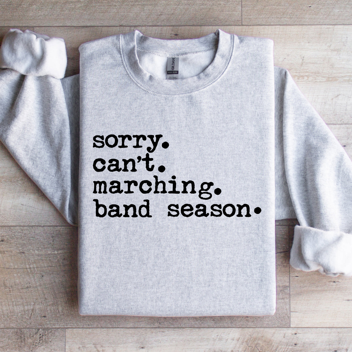Sorry Can't Marching Band Season Band Mom Cozy Fleece Sweatshirt