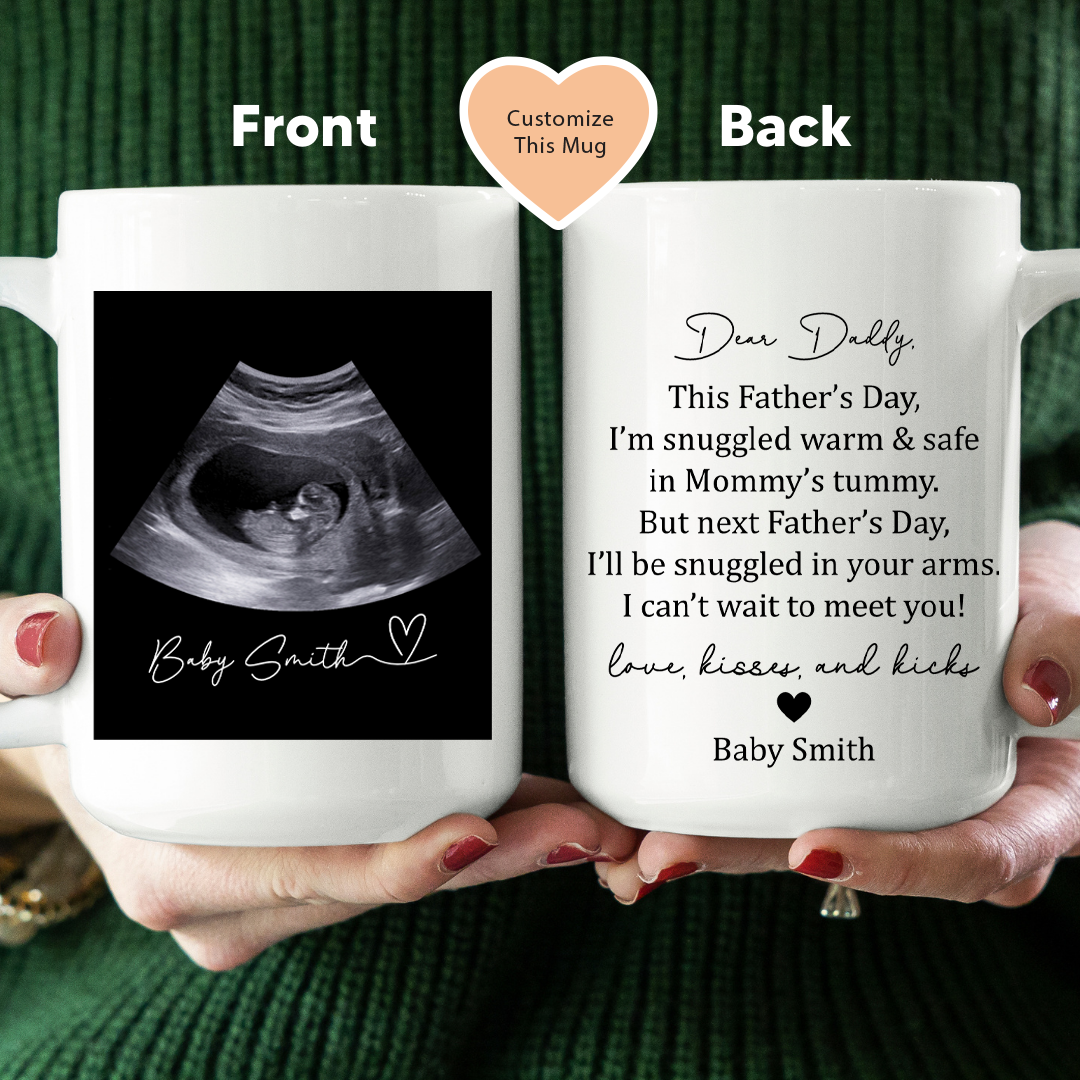 Personalized Baby To Dad Ultrasound Mug