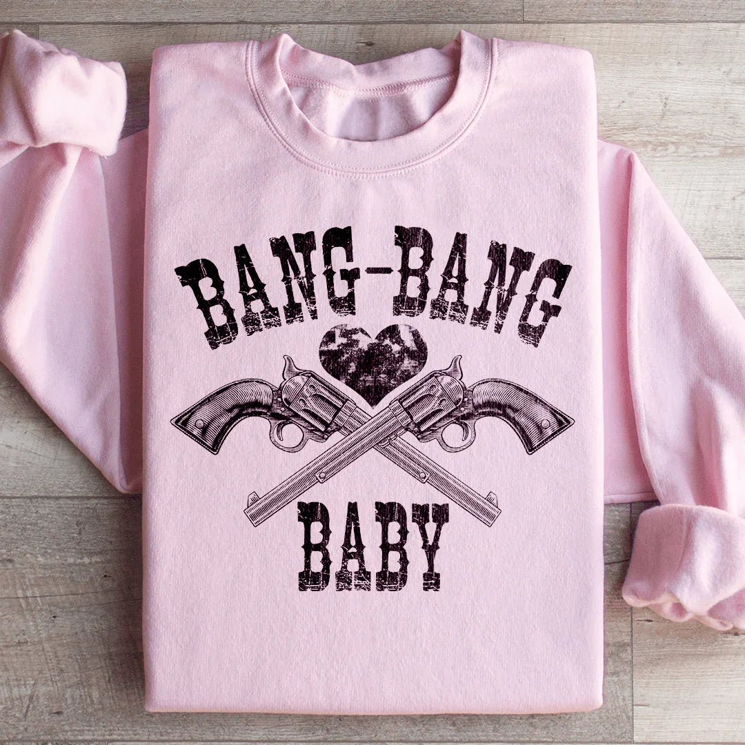Bang Bang Baby Sweatshirt Light Pink / S Peachy Sunday T-Shirt