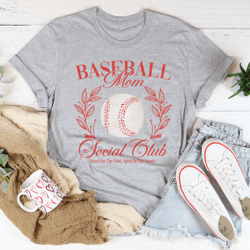 Baseball Mom Social Club Tee Athletic Heather / S Peachy Sunday T-Shirt