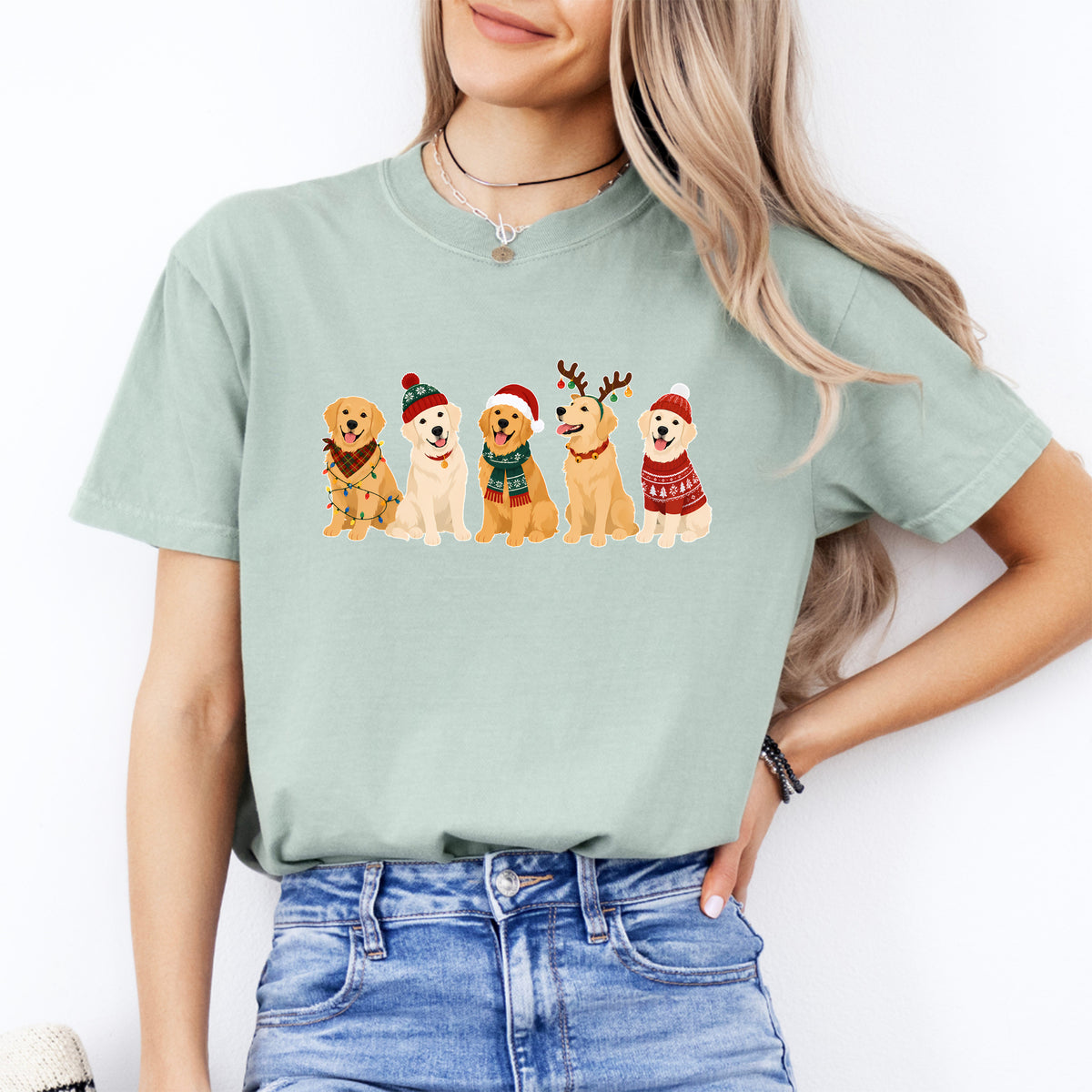 T-shirt de Noël Golden Retriever