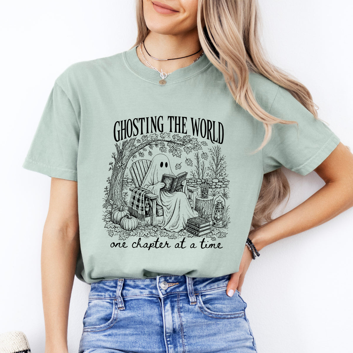T-shirt de lecture fantôme tendance
