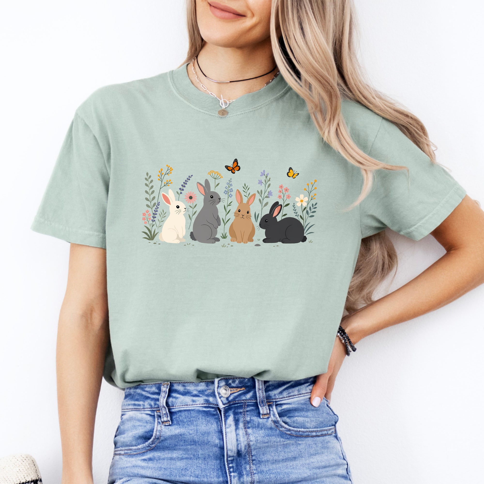 T-shirt « Lapin fleuri »