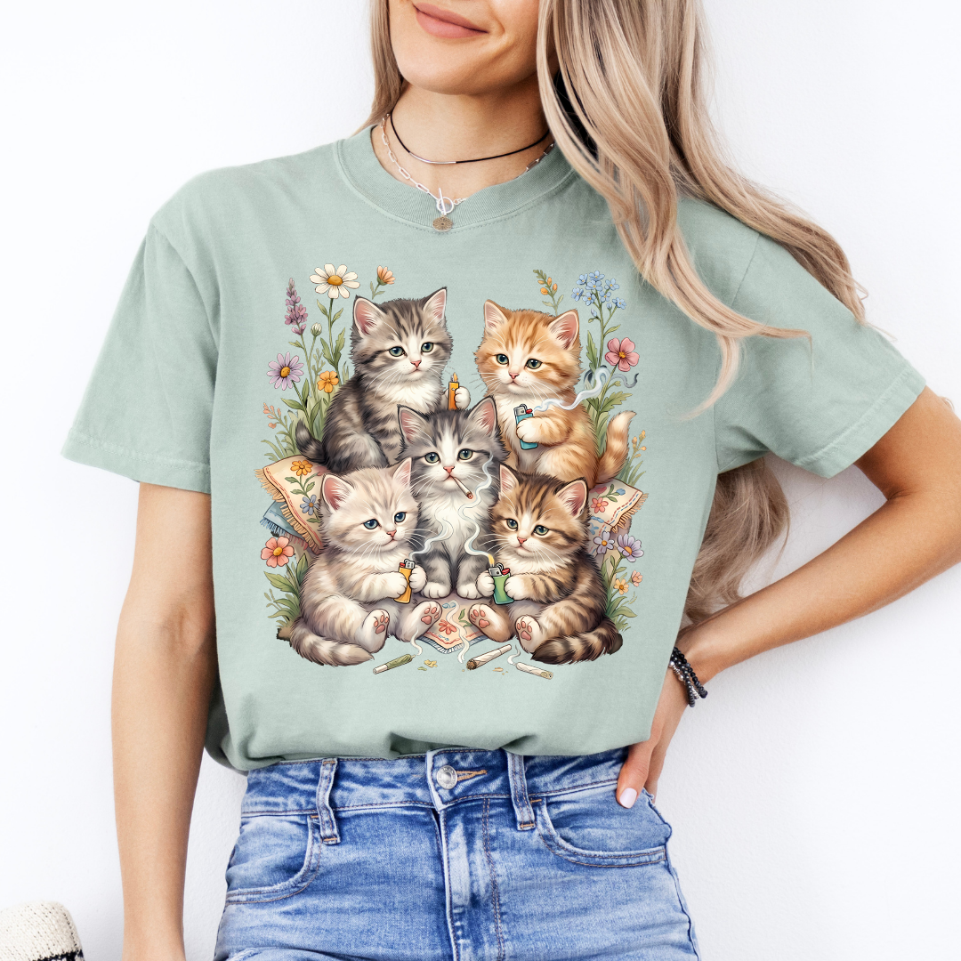 Funny Stoner Kittens Tee