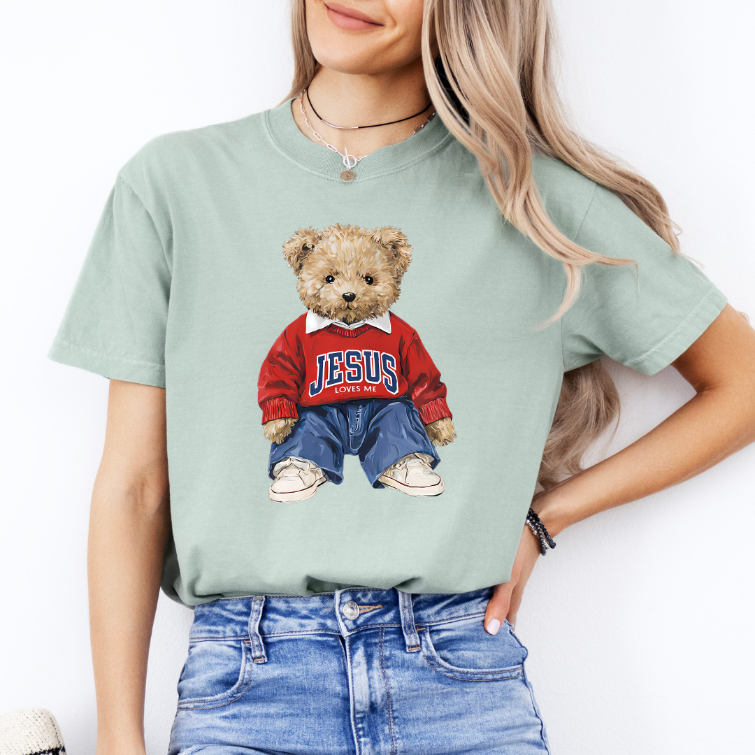 Jesus Loves Me Teddy Bear Tee