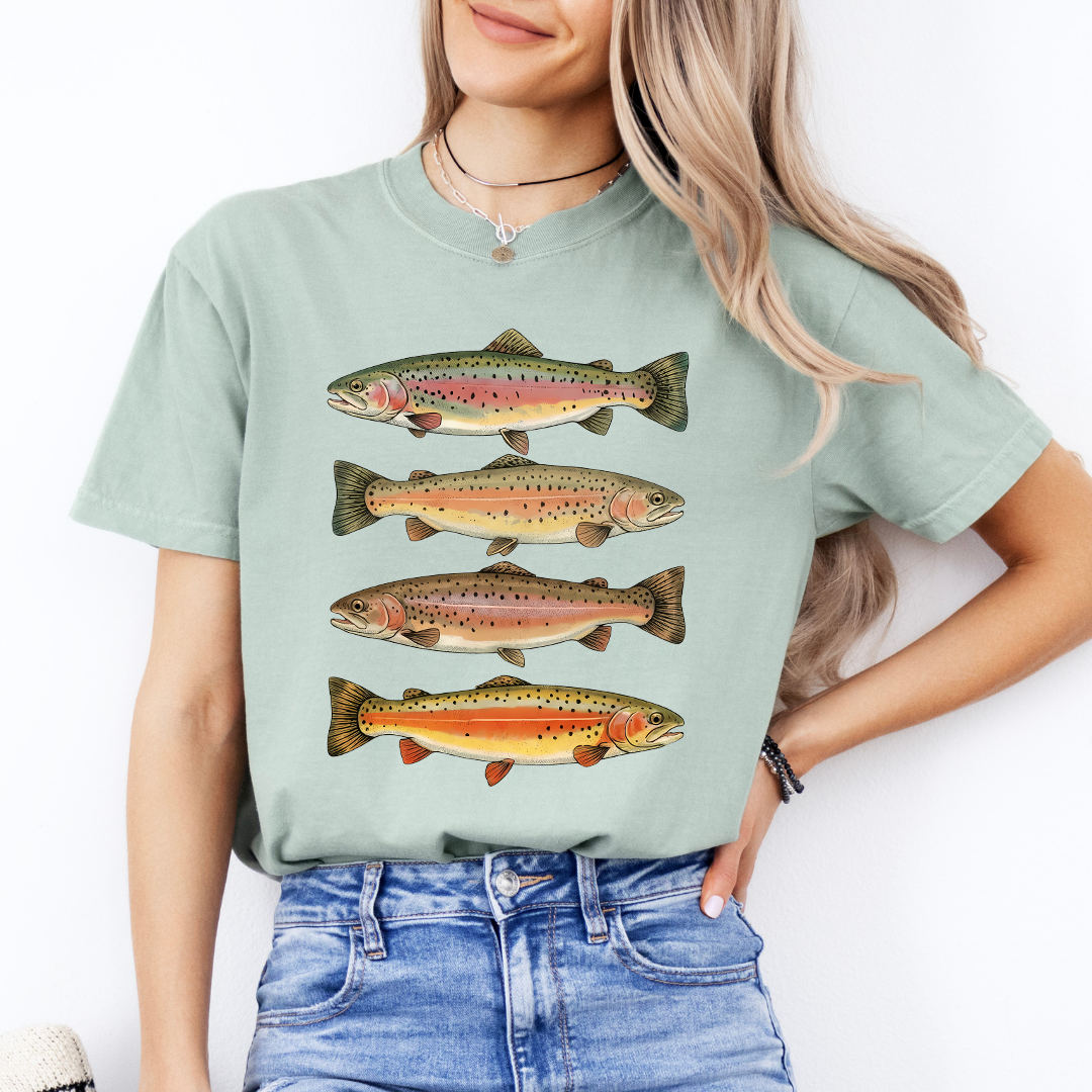 Rainbow Trout Fishes Tee
