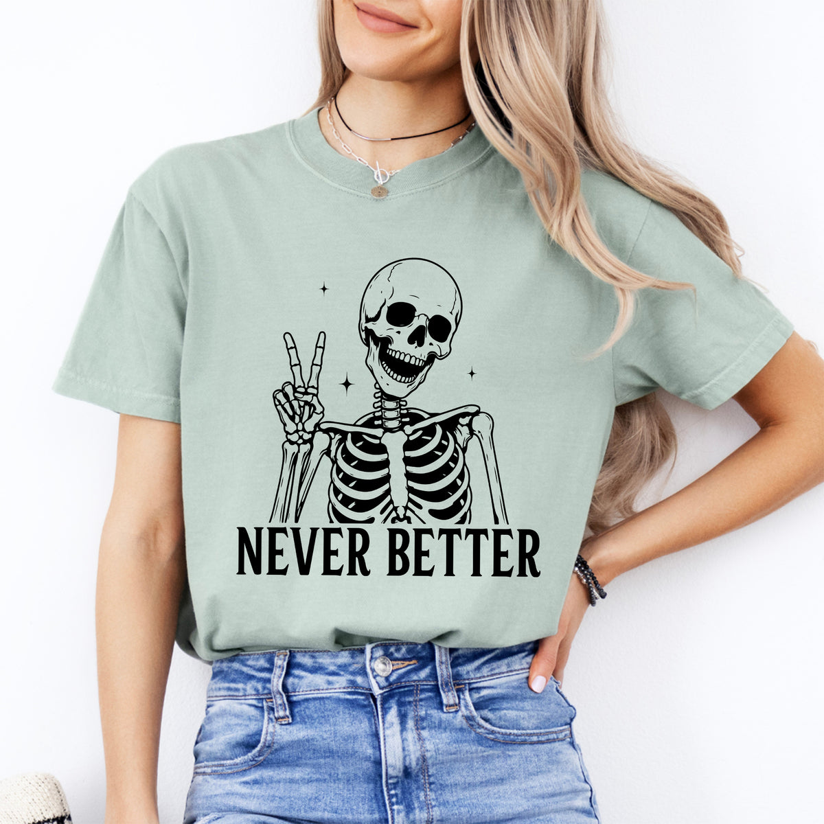 Skelett-T-Shirt „Noch nie besser“