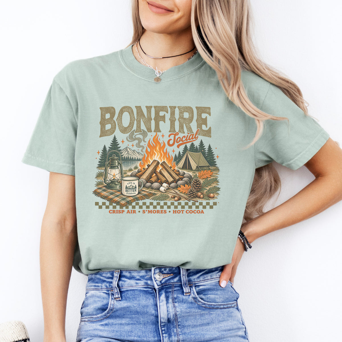 T-shirt de camping « Bonfire Social »