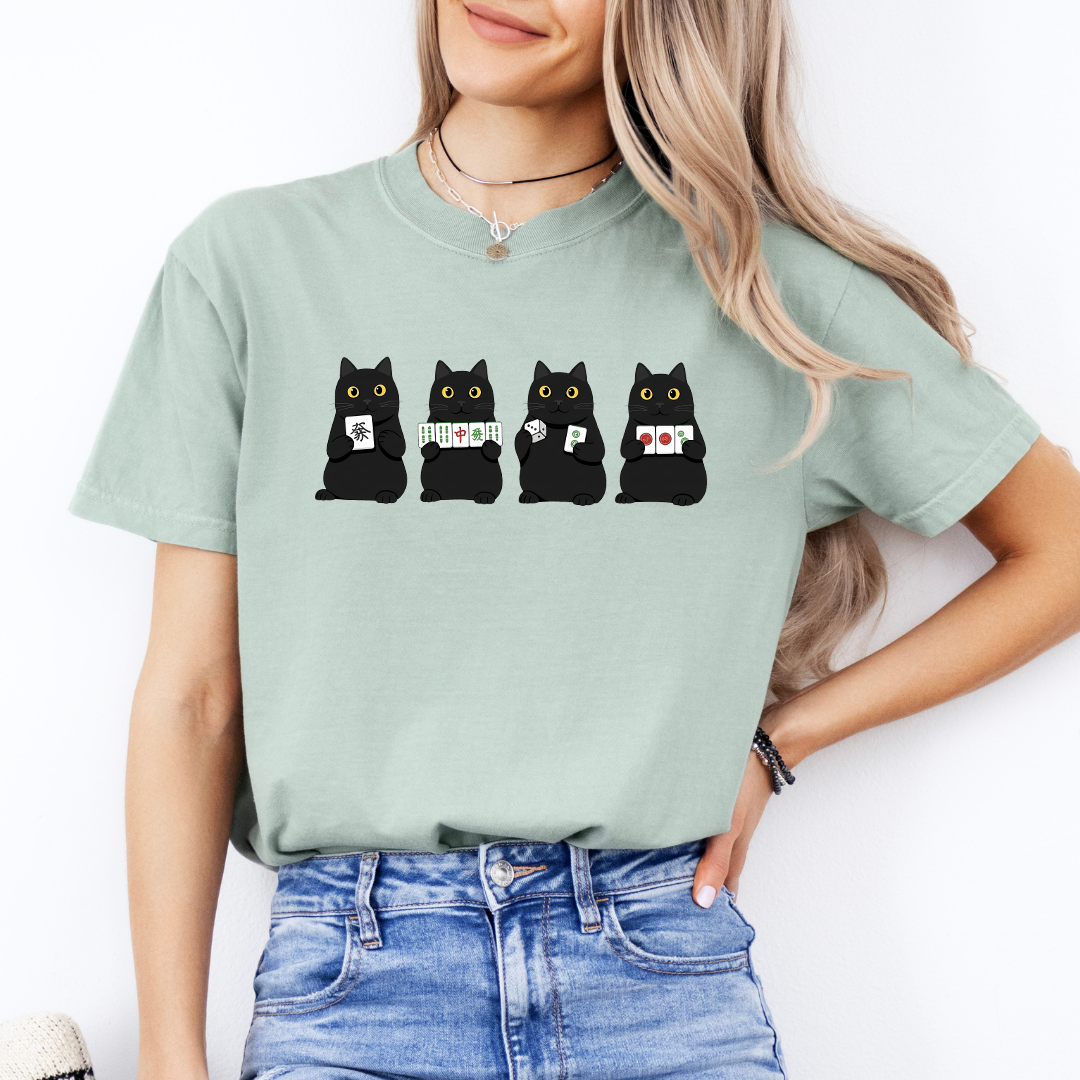 Mahjong Black Cat Tee