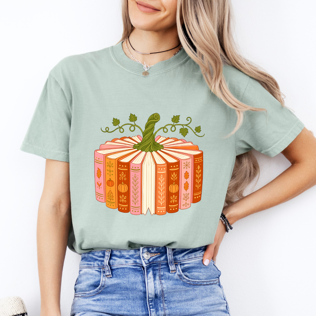 Bücher-Kürbis-T-Shirt