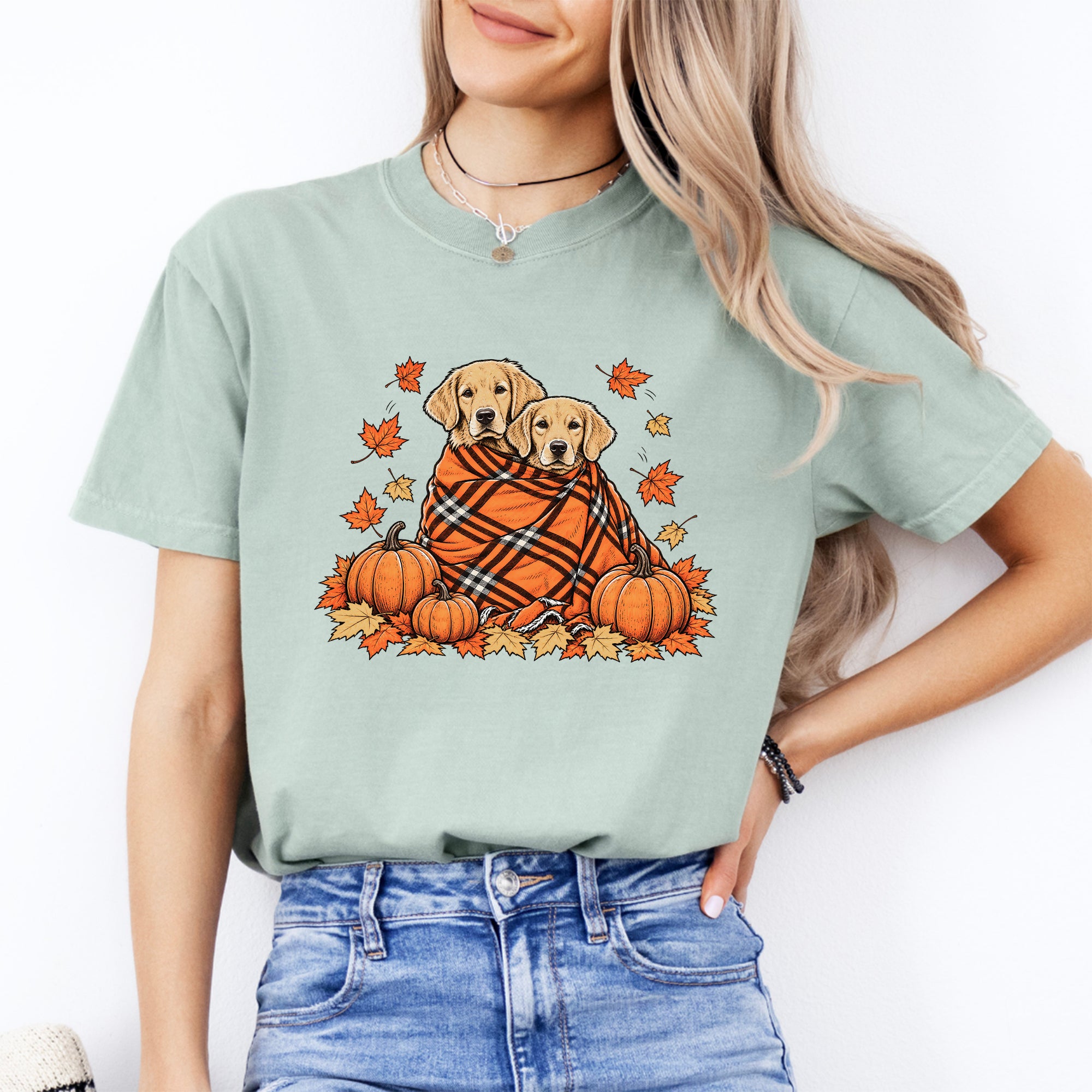 T-shirt d’automne Golden Retriever