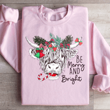 Be Merry And Bright Sweatshirt Light Pink / S Peachy Sunday T-Shirt