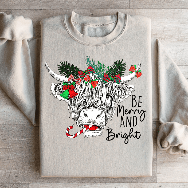 Be Merry And Bright Sweatshirt Sand / S Peachy Sunday T-Shirt